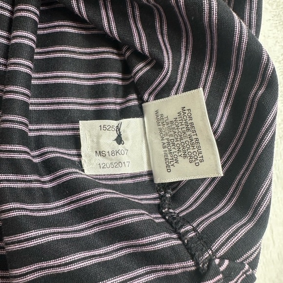 Peter Millar Crown Ease Men’s Navy & Purple Striped Polo Medium NWOT - Picture 6 of 8